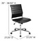 Merrick Lane Corrina Ergonomic Swivel Office Chair Ribbed Back and Seat Mid-Back Armless Computer Desk Chair with Metal Base